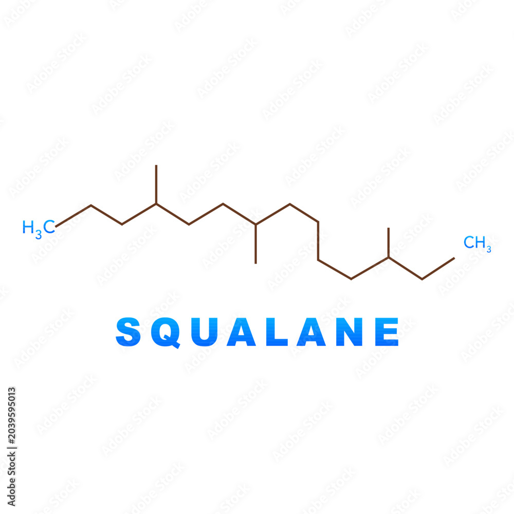 Obraz premium Squalane molecular structure. vector illustration