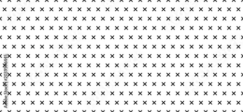 Foto Large black cross pattern with generous spacing on soft light background forming