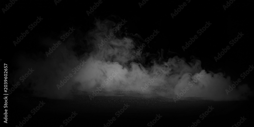 Fototapeta premium Thin cinematic ground fog isolated overlay