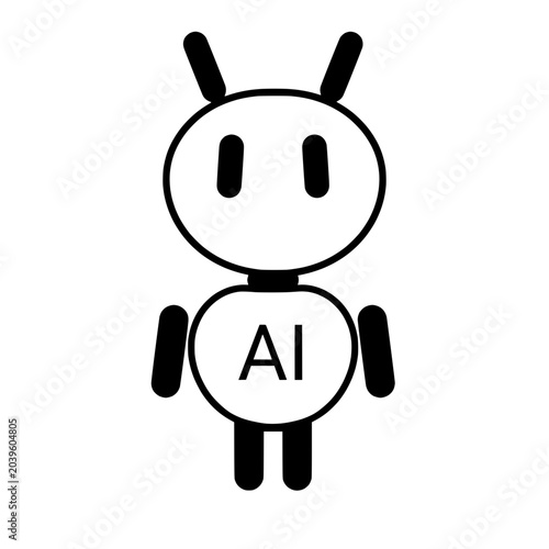 AI bot icon artificial intelligence robot assistant technology