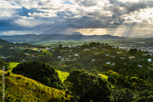 Cuadro en lienzo Whakatane and Ohope Landscape, New Zealand