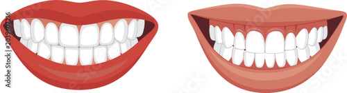 Bild auf Leinwand Beautiful Toothy Smiles Showcasing Oral Hygiene and Dental Health Concepts