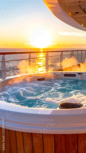 Hot tub at sunset (3)