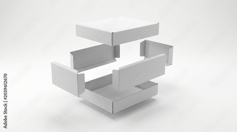 Fototapeta premium Minimalist white 3D printed object prototype on neutral background with clean lines and modern design