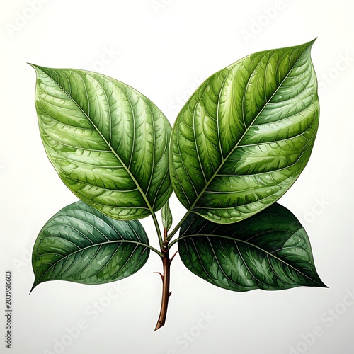 Green plant leaves