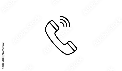 Foto Phone call thin line icon vector illustration