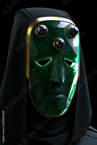 Futuristic mask avatars and mystical sci-fi masks 