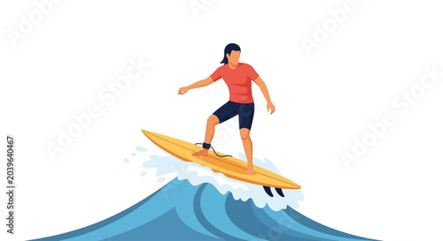 Fotografija Man surfing on a wave riding.