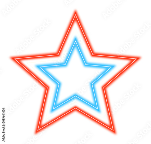 Neon Star Outline