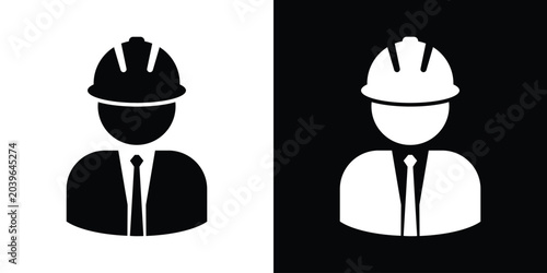 Obraz na plátně Engineer or construction manager avatar vector icon