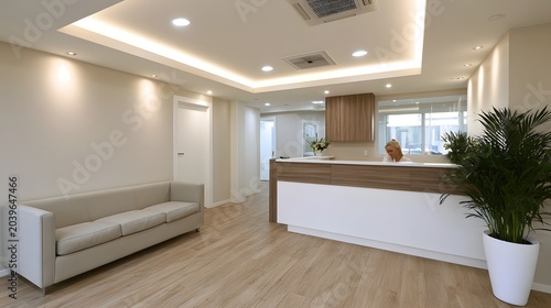 A modern minimalist living room interior featuring warm lighting wooden accents and indoor plants for a calm atmosphere