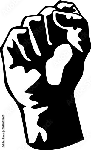 Black Raised Fist
Black Silhouette Raised Fist Power Symbol — Bold Social Justice Activism Design Illustration on Transparent Background