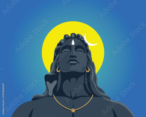 Adiyogi shiva mahadev vector