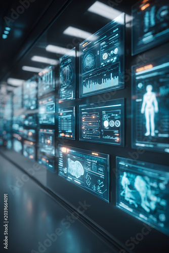 Smart health care control interface, digital and smart health care generated.AI