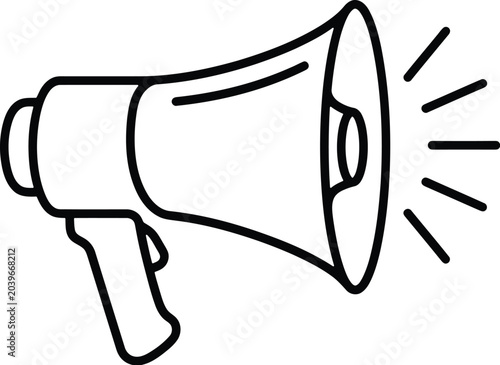 Принти на полотні Megaphone icon for announcement and communication design