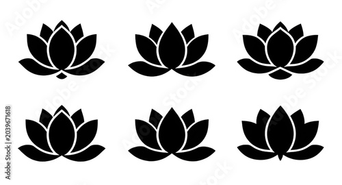 Bild auf Leinwand lotusflower, blacklotusicon, lotusicon, spiritual, sacred, meditation, buddhist,