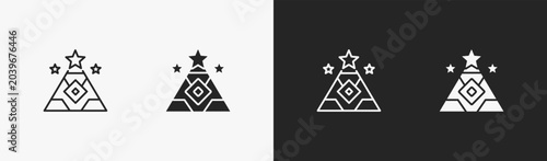 Foto Set of mastery icon in black and white collection