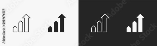 Foto Set of ascension icon in black and white collection