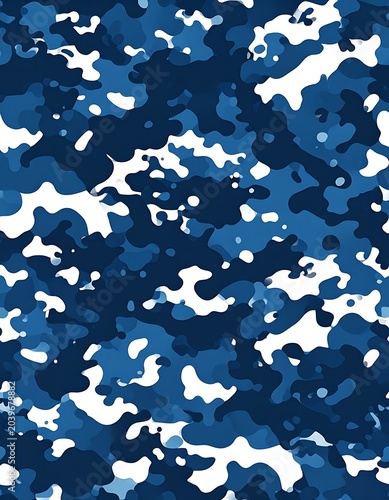 Blue camouflage pattern