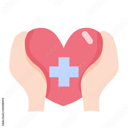 Hand Holding Heart illustration 