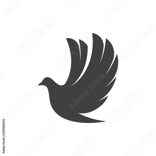 Stylized Dove Silhouette