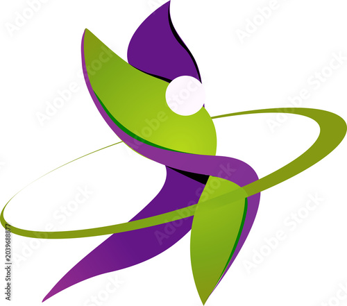 Green Swirl Logo
Colorful Green Purple Abstract Swirl Logo Icon — Dynamic Nature Brand Design Illustration on Transparent Background