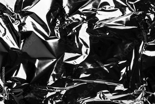 Plastic film texture, transparent background for overlay use. Torn package border edge, plastic wrap texture overlay backdrop. Abstract Poster design. Wrinkled paper surface pattern