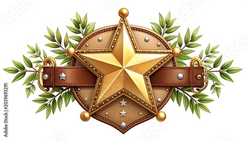Golden star award emblem (1)