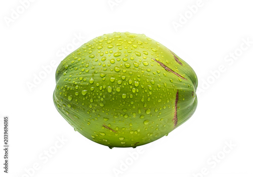 Close up of fresh green lime fruit on bright surface