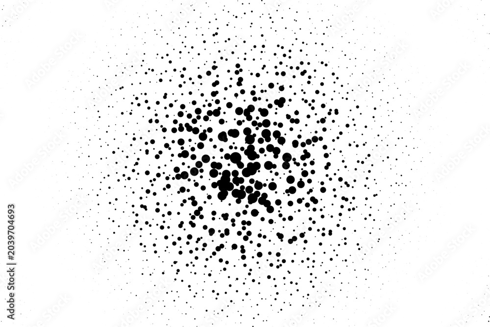Obraz premium Abstract black halftone dot burst background