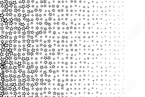 Black star shapes gradient halftone background