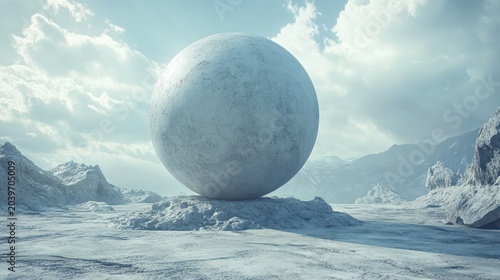 Concept of singularity with big ball on stand