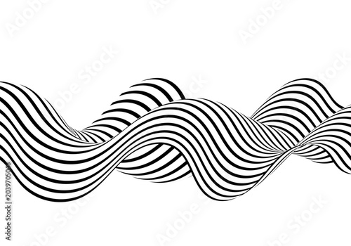 Artistic black and white wave with twisted ribbon effect ideal for corporate style. Eps 10	
Submitted 27 
