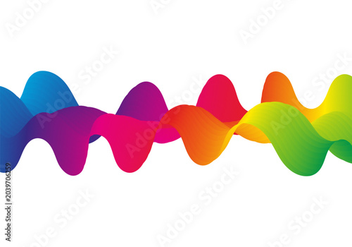 Creative wave of intertwining colored stripes, vector template for book cover design. Eps 10