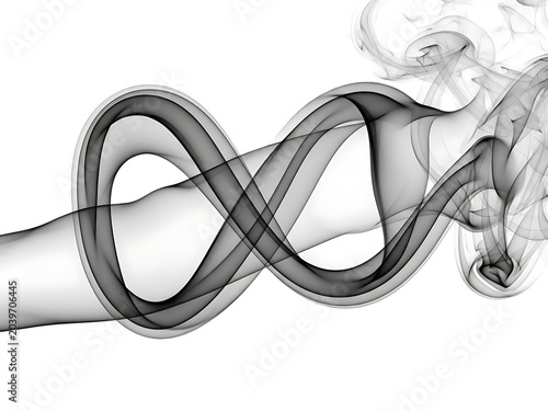 Infinity symbol loop design in metallic silver on transparent background minimalist style