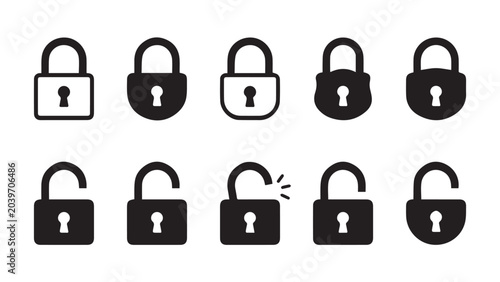 Photos set of padlocks