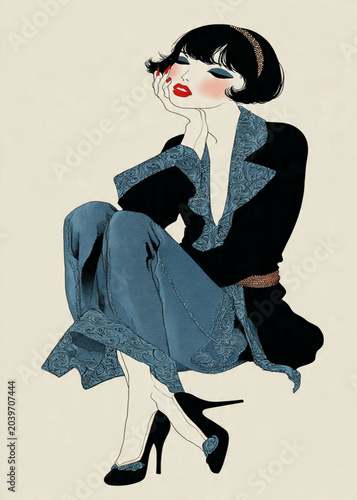 retro fashion girl