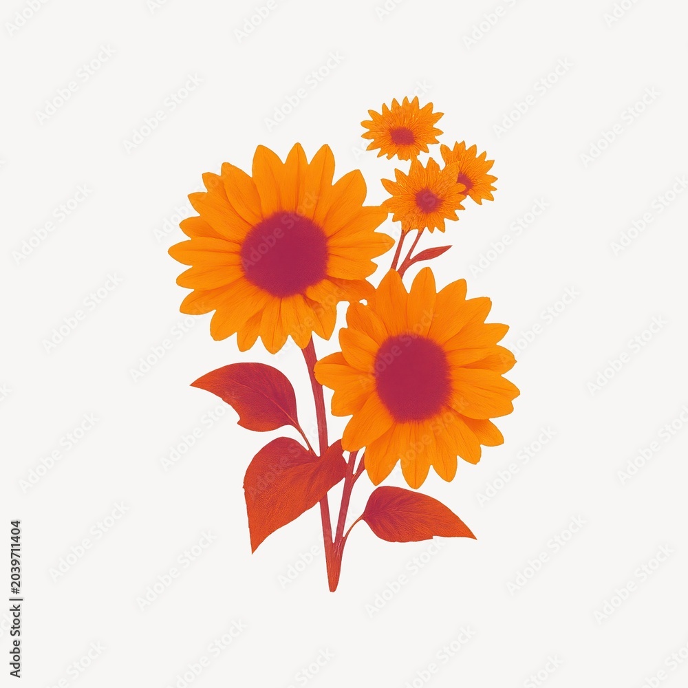 Obraz premium Vibrant sunflowers with artistic flair.