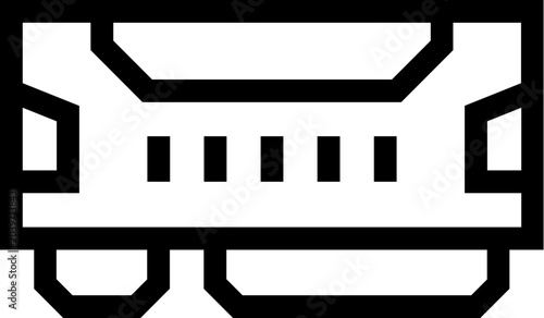 Schilderij op canvas RAM or Random Access Memory Outline Icon