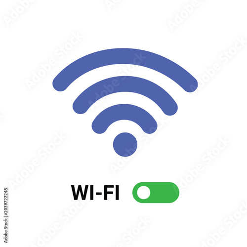 Wifi icon with on and off switch