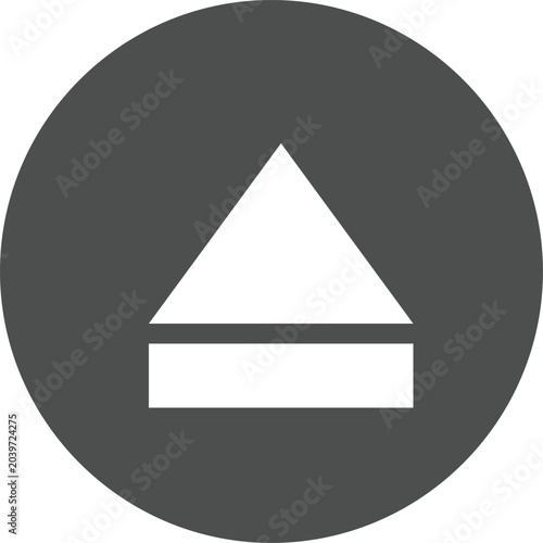 Quadro su tela Eject symbol icon simple geometric vector illustration for media player controls