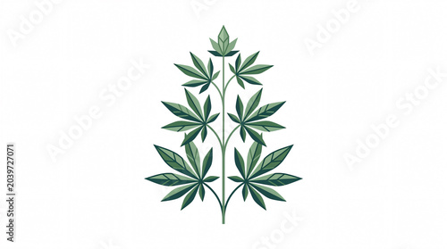 Illustration of a cannabis plant.