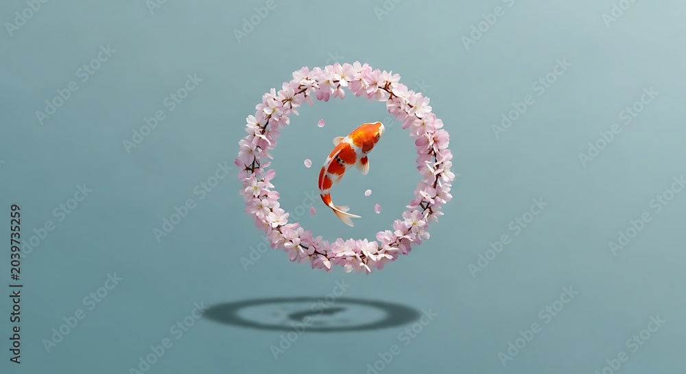Fototapeta premium Red heart shaped bubble floating in water.