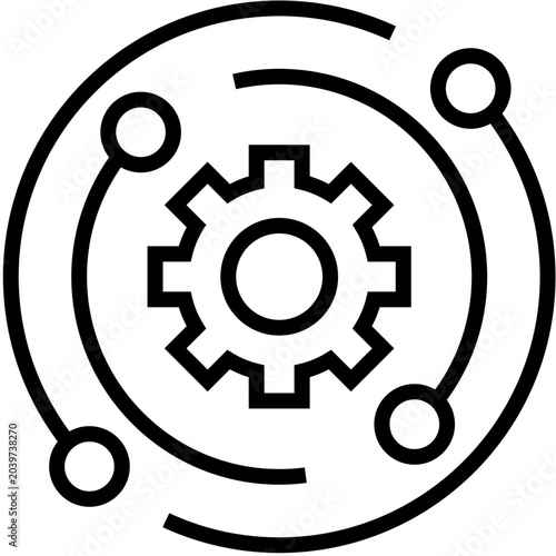 Illustration image of System icon free icon isolated on white background