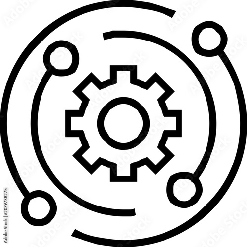 Illustration image of System icon free icon isolated on white background