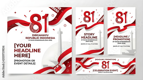 Celebrate Indonesia's 81st Independence Day with Festive Design Templates