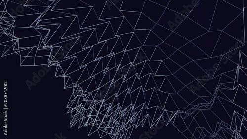 Geometric pattern with white lines on dark background