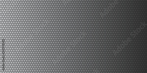 Foto Grey Hexagon Honeycomb Background with Gradient Effect