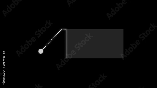Call out animation on white background, frame element. Simple HUD elements frame line callout animation. Shape animation of appearance of  call out interface element. Hud callo