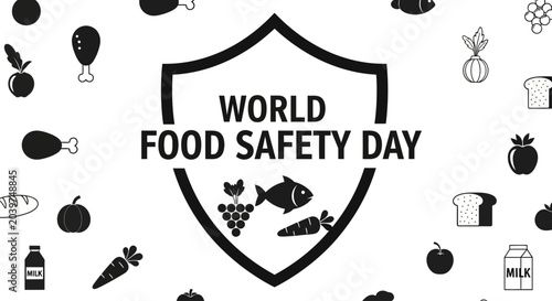 Photos World Food Safety Day Logo Design.